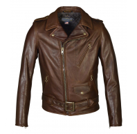 Куртка SCHOTT косуха Waxy Natural Cowhide 50's Perfecto Motorcycle Leather Jacket 519 BRN