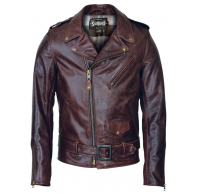 Куртка SCHOTT косуха Lightweight Fitted Cowhide Motorcycle Jacket Brown 626