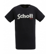 Футболка SCHOTT Crew neck T-shirt TSLOGO Black reflect