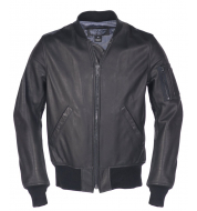 Куртка Schott Leather MA-1 Bomber Jacket in Lightweight Natural Pebble Cowhide Black 227