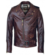 Куртка SCHOTT косуха Lightweight Fitted Cowhide Motorcycle Jacket Brown 626