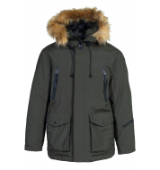 Куртка SCHOTT Nylon Down-Filled Hooded Parka OLV