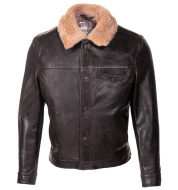 Куртка SCHOTT MEN'S WAXY COWHIDE LEATHER TRUCKER JACKET 535