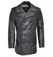 Бушлат кожа SCHOTT Leather Naval Pea Coat 140