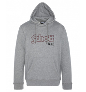 Толстовка SCHOTT Hoody Vintage Logo HEATHER GREY