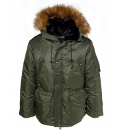 Куртка SCHOTT Men's Nylon Flight Satin N-3B Jacket OLIVE