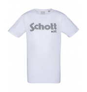 Футболка SCHOTT Crew neck T-shirt TSLOGO White racing