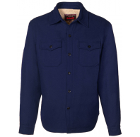 Рубашка SCHOTT Wool Blend Faux Sherpa Lined CPO Shirt BLUE