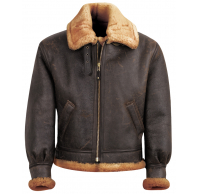 Куртка SCHOTT Classic B-3 Sheepskin Leather Bomber Jacket 257S BROWN WITH GOLD