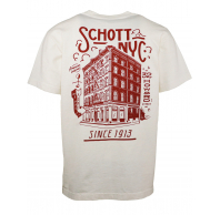 Футболка SCHOTT Heavyweight Pocket Tee with store Graphic OFF WHITE