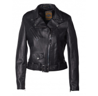 Куртка женская SCHOTT Women's Cropped Perfecto in Lambskin Leather Jacket 210W BLACK